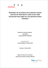 Mémoire de recherche