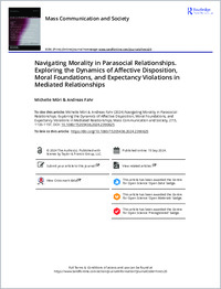 navigatingmoralityinparasocialrelationships.exploringthedynamicsofaffectivedispositionmoralfoundationsandexpectancyviolationsinmedi