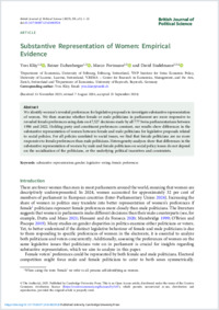 substantive-representation-of-women-empirical-evidence