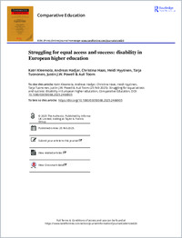 kleemolaetal_2025_strugglingforequalaccessandsuccessdisabilityineuropeanhighereducation