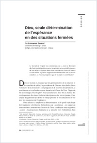 durand-2022-dieu-seule-determination-de-lesperance-en-des-situations-fermees