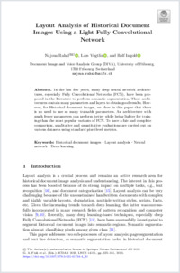 layoutanalysisofhistoricaldocumentimagesusingalightfullyconvolutionalnetworks